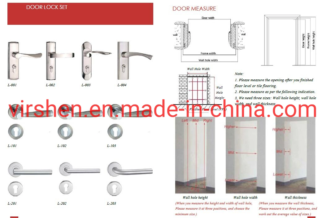 PVC HDF wasserdichte Innentür Günstige Waren aus China D