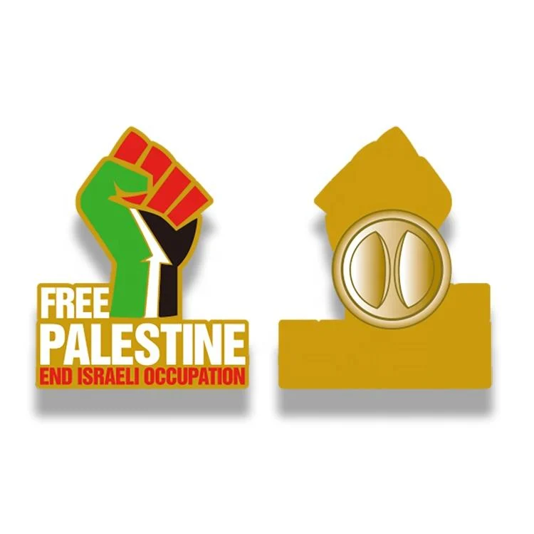 Fabrication de la haute qualité Palestiniens cadeaux Enamel Pins Custom Design Save Gaza Free Palestine PIN Custom Metal Country Flag Lapel PIN