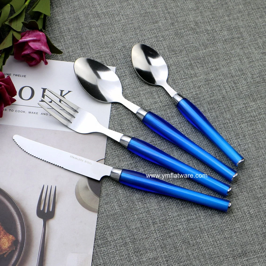 Plastic Handle Fork and Spoon Cutlery Gift Set