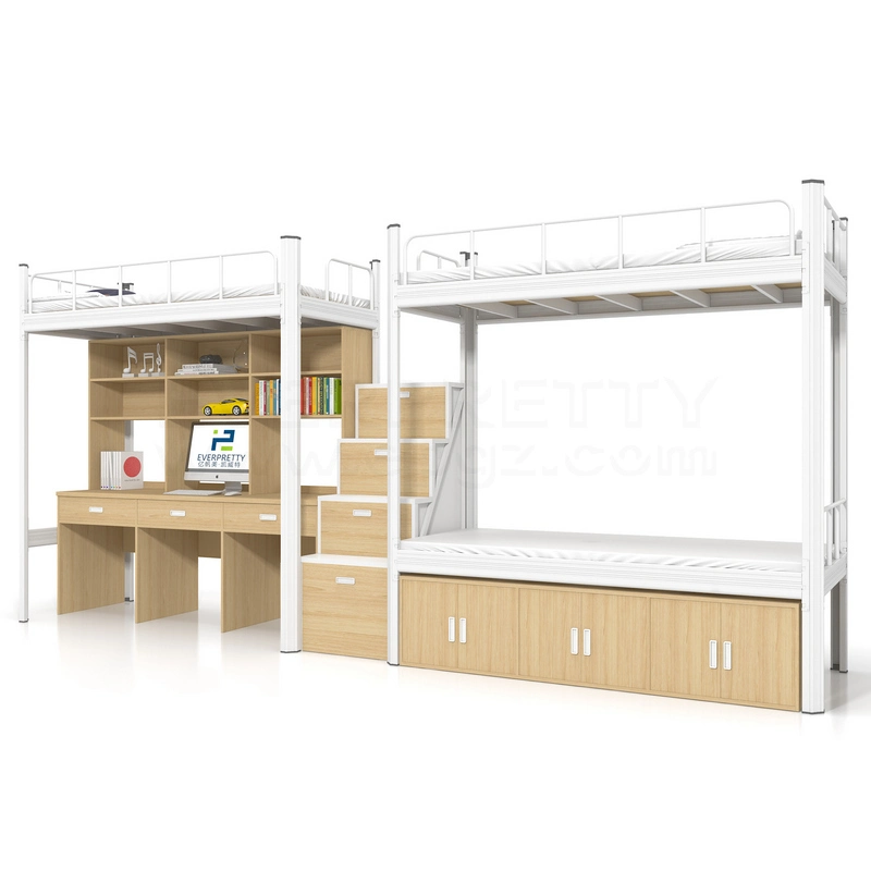 Hospital Clinic Medical Worker Dormitory Bunk Bed with Cabinet