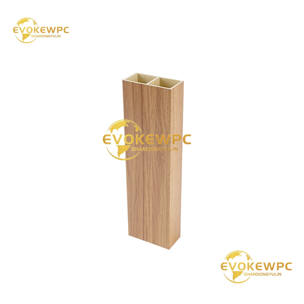 Evokewpc fácil instalación WPC tubo de madera Interior de plástico decorativo de madera Compuesto