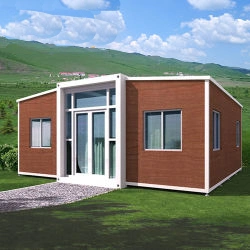 Casa contenedor expandible prefabricada portátil de panel sándwich de oficina de vida modular estándar de estructura de acero plegable móvil de lujo moderno de 20/40 pies.