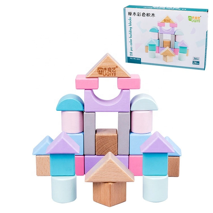 Conjunto de brinquedos de blocos de construção de Madeira Educacional REE