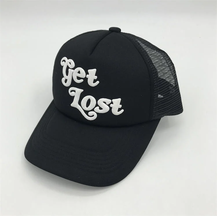 Puff Printed Hats Foam Trucker Cap Fashion Mesh Caps with Custom Printed Logo