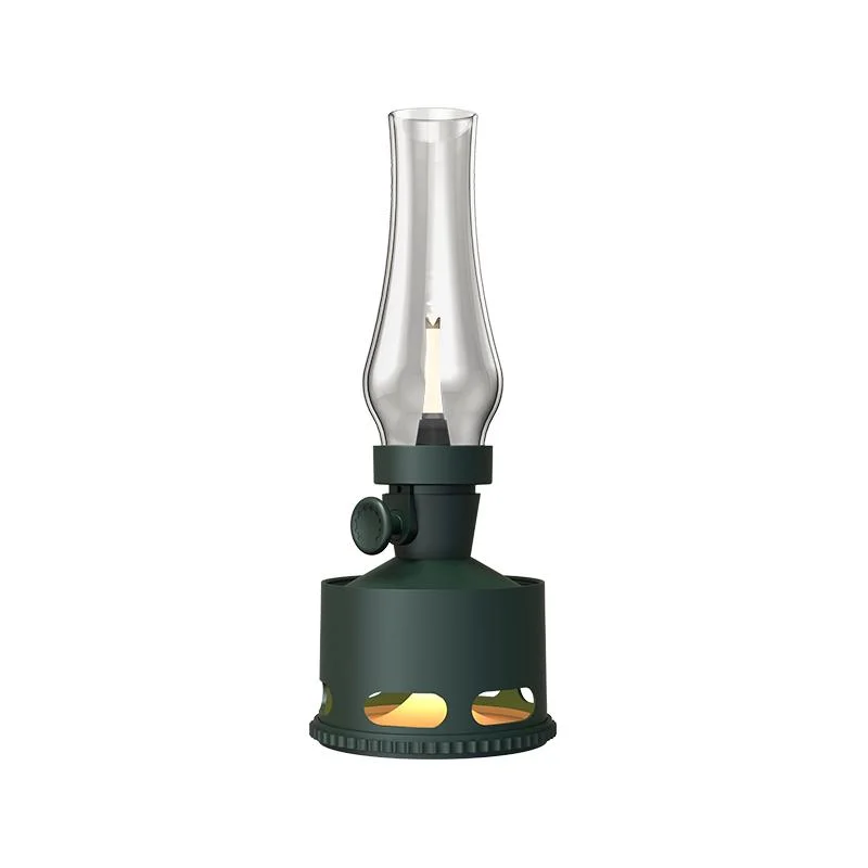 Винтажная светодиодная керосиновая лампа 4000 мА/ч, перезаряжаемая настольная лампа, беспроводная ретро Безогнеупорный масляный фонарь современный настольный светильник