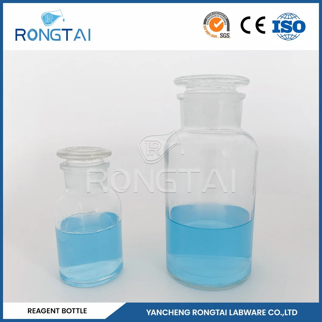 Rongtai Heat-Resistant Glassware Fabricators Reagent Bottle Glass Clear Narrow Mouth Lab China 30ml Narrow Mouth Reagent Bottle