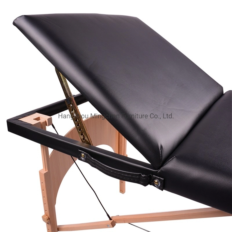 Portable Three Section Wooden Folding Massage Table