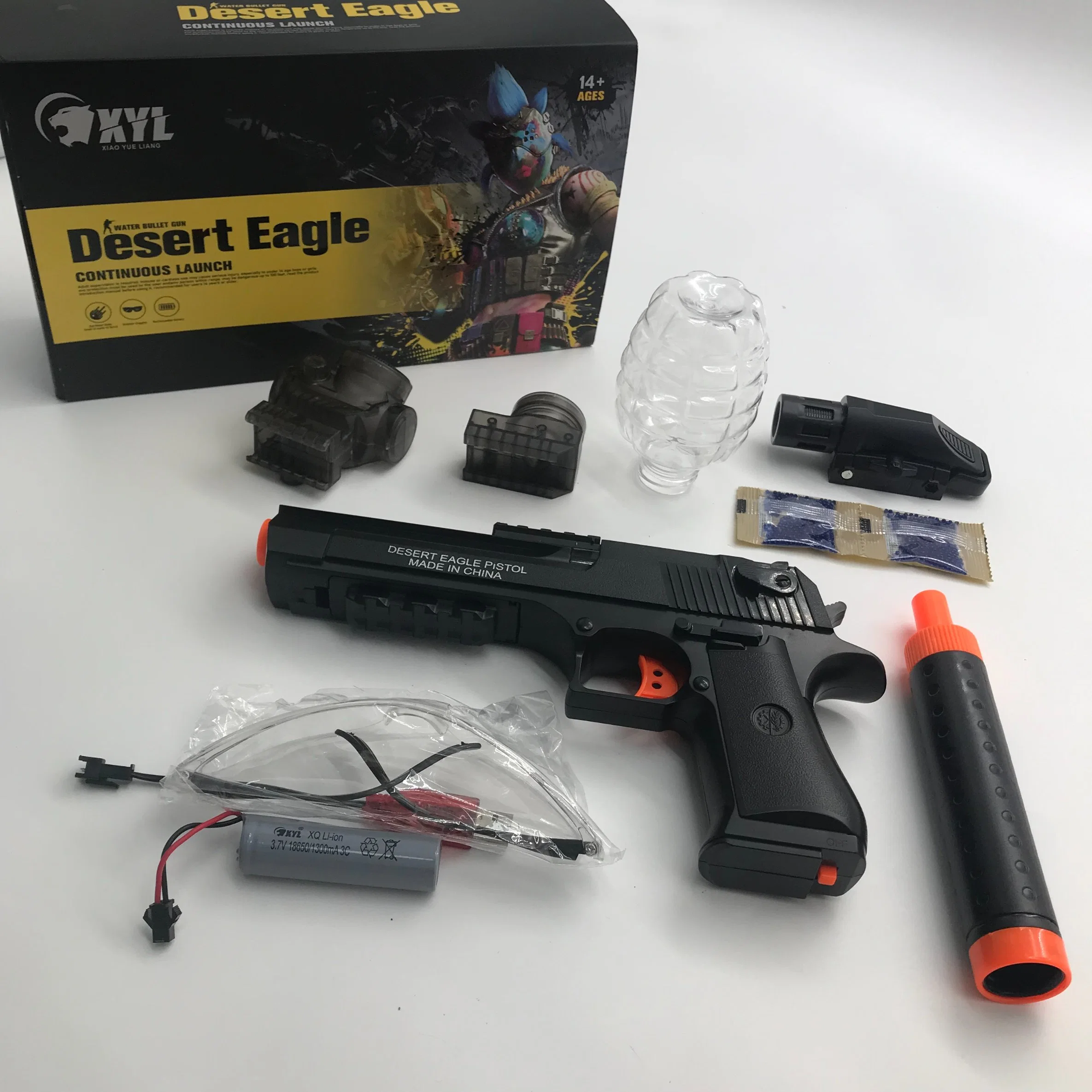 Desert Eagle Electric Bola de plástico de gel de Blaster realista salpicadura de arma de juguete Pistola de bolas para niños