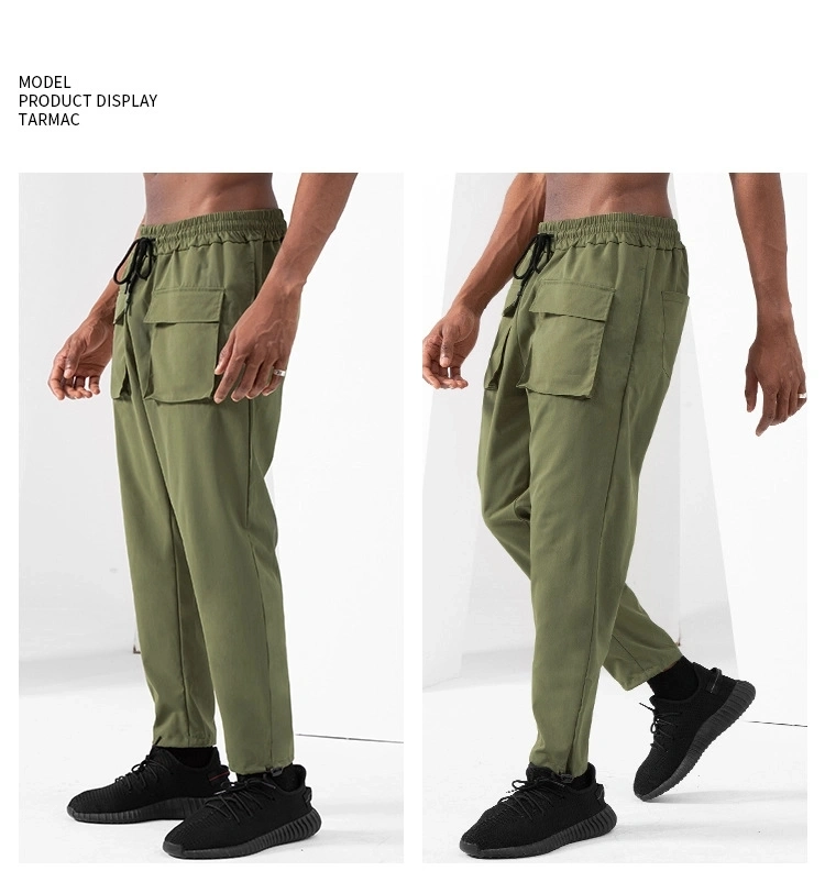 Stylish Young Men's Fashion Cargo Pants Unique Pocket Loose Style Trouser