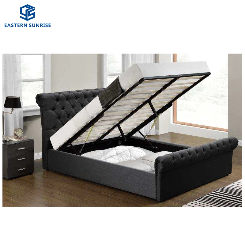 Queen Size Air Beds Design Comfortable Durable Velvet PU Bed