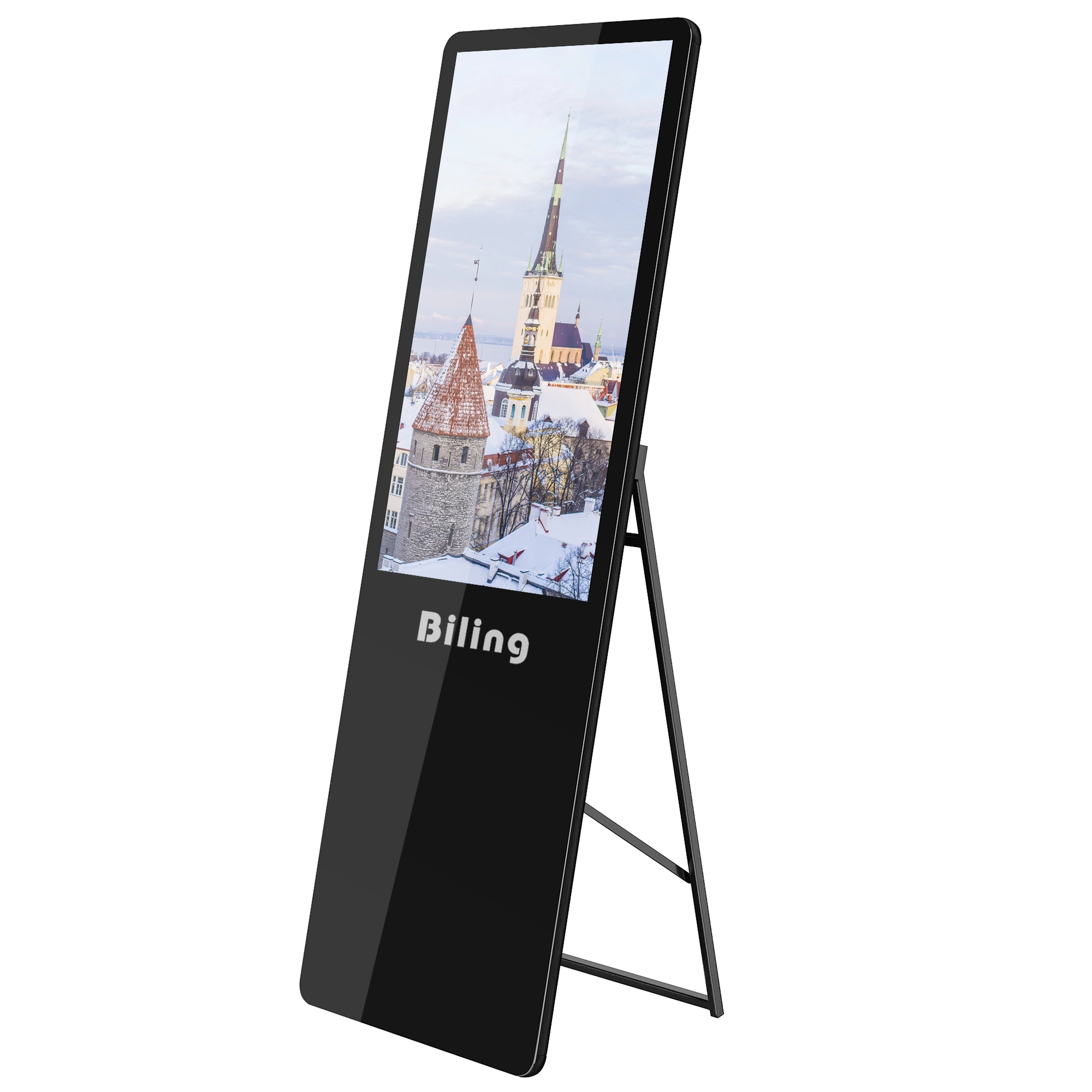 Portable LCD Digital Signage 43 Inch Floor Stand LCD Panel Video Wall LCD Digital Signage Outdoor LCD Advertising Display Model Houses Ad Player