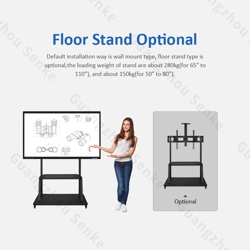 Interaktives Bedienfeld Interaktives Touchscreen Interaktives Whiteboard Windows 65 75 86 98 100 Zoll Smart Board Touchscreen LCD-Display Interaktiver Flachbildschirm