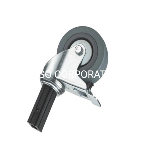 Acero y plástico orientable Industrial de la carga de la rueda de la tabla de 100kg Caster