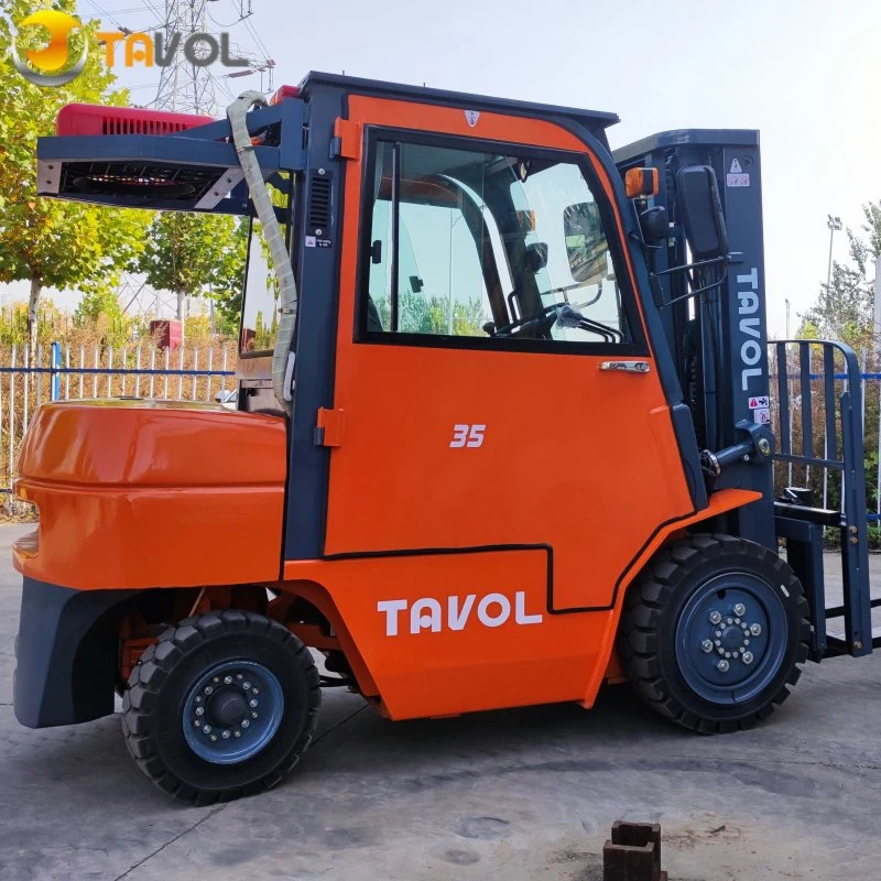 China Tavol Brand 3ton 2.5 Ton Diesel Forklift Used Forklift 3 Stage Mast Cheap Price