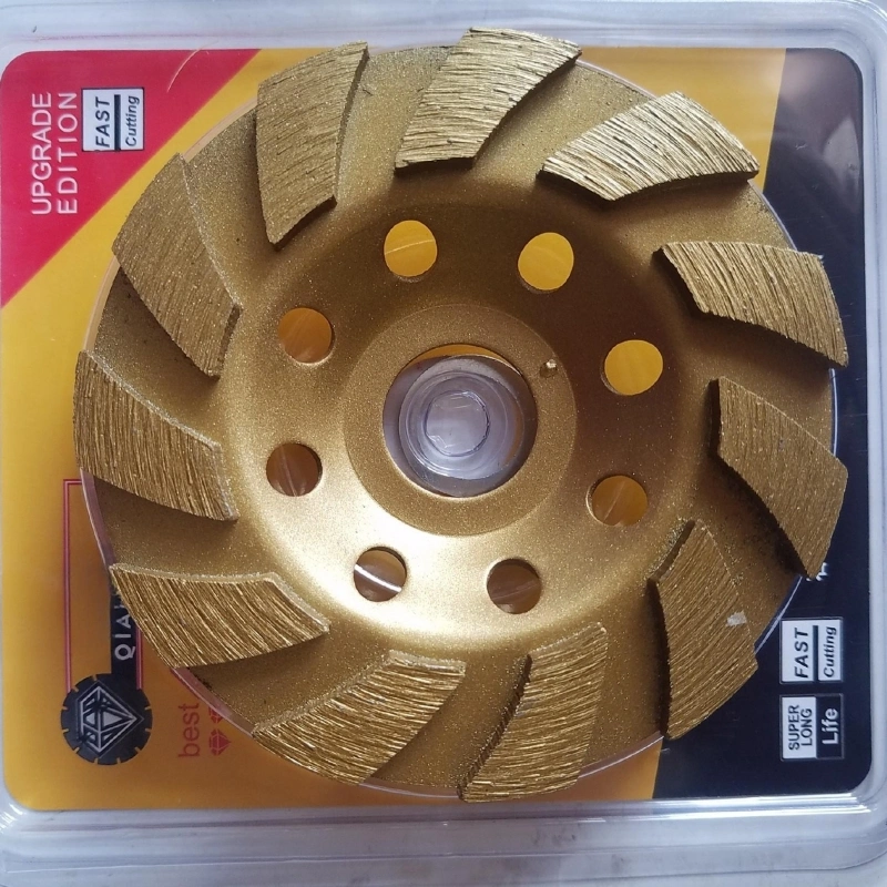 4" 100mm High Efficiency Double Row Diamond Grinding Cup Wheel Cutting Disc Abrasive Tool for Stone, Concrete, Granite