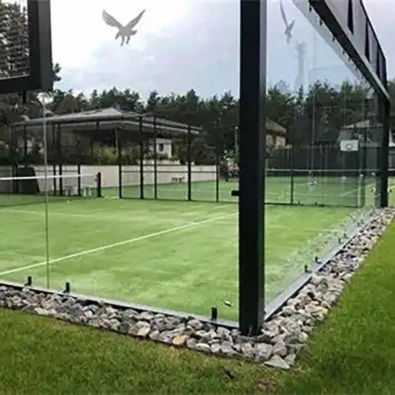 Vidrio templado certificado CE para Padel Tenis Pista Paddle Cancha exterior e interior