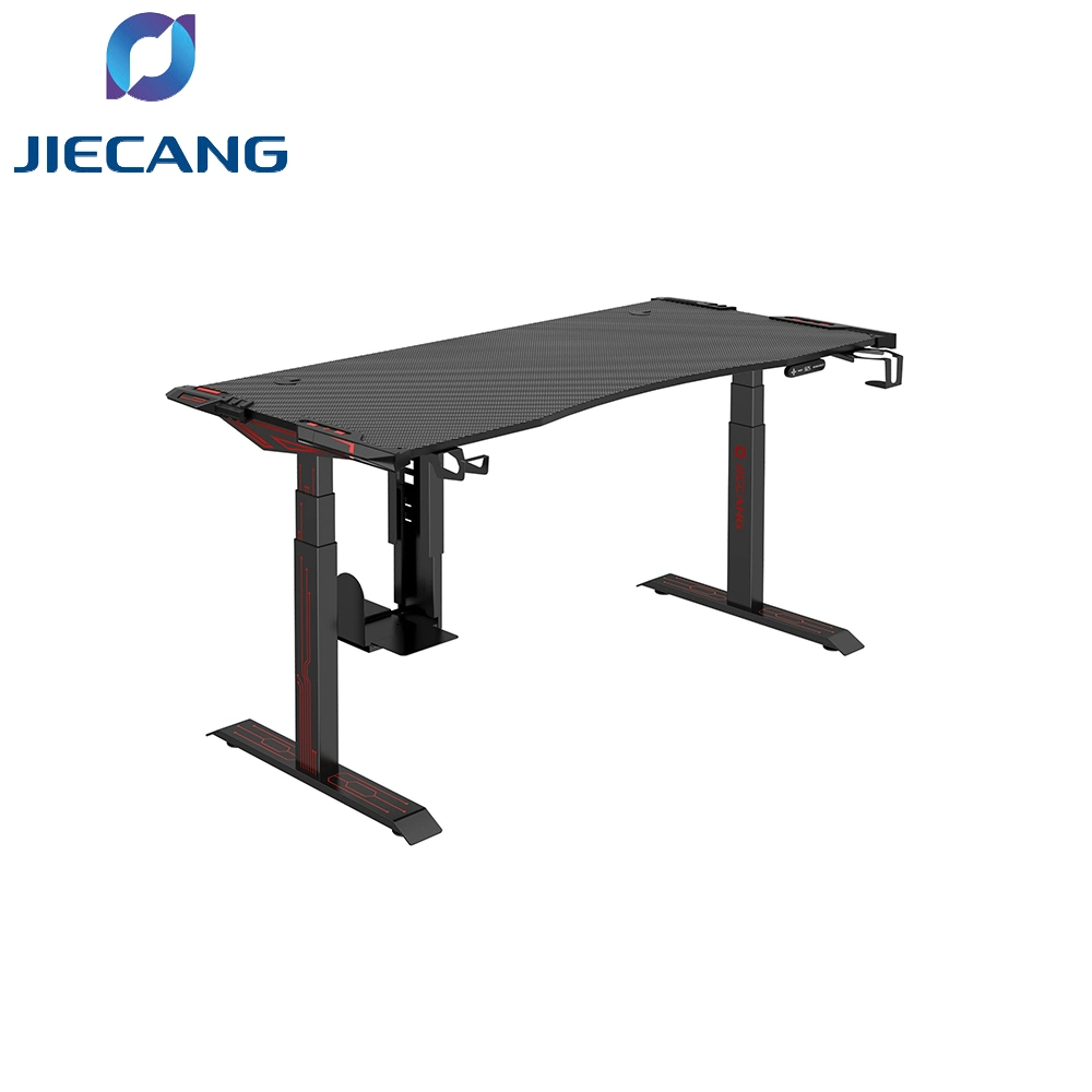 Jiecang Factory Professional Customization High Performance Low Noise Ergonomic 1250n Load Capacity Robot Armor Style Cool Lights E-Sports	Gaming Standing Desk