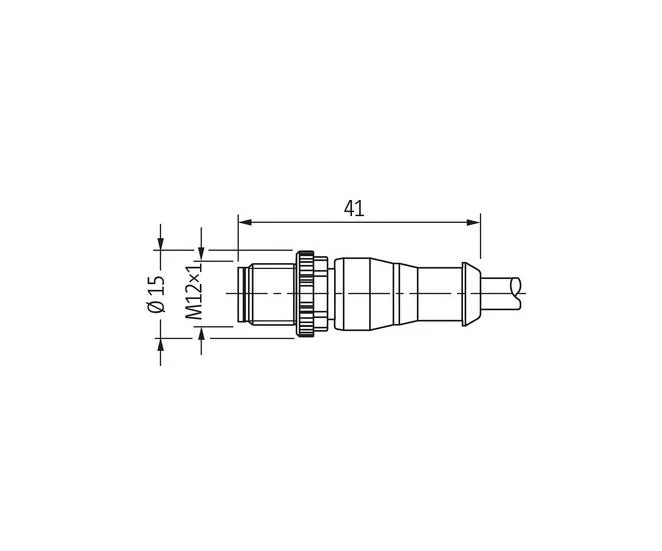 Murrelektronik 7000-12041-2250100 Gray Jacket Color - IP65 / IP66K / IP67 M12 Male 0&deg; a-Cod. with Cable