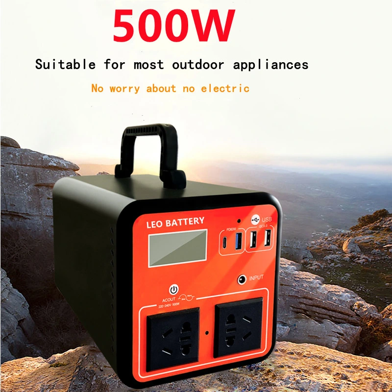 500W Outdoor Home Camping USB New Energy Mobile Portable Charging Station Power Bank