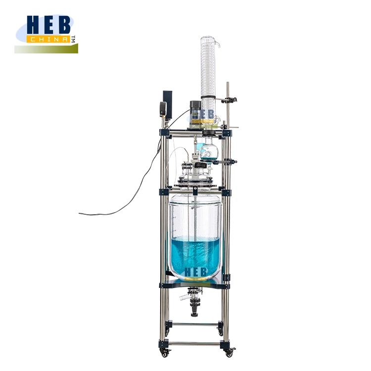 50L New Type Glass Jacketed Reactor/ Double Layer Glass Reactor with Heating Bath