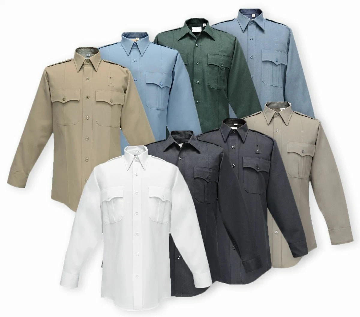 Wholesale/Supplier Custom Security Long Sleeve Top Dress Men's Shirt Collar Work Uniform