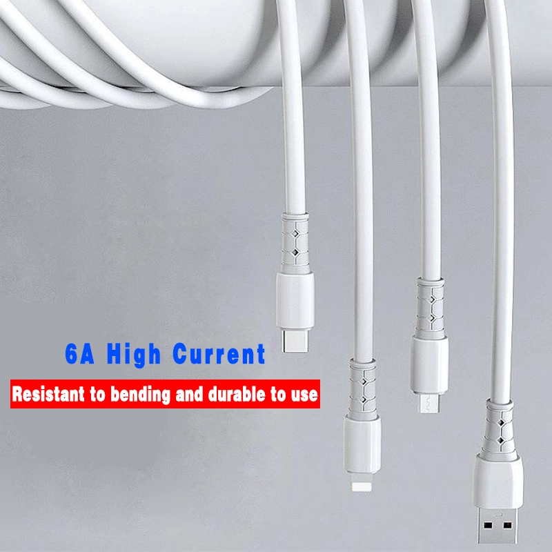 New Cell Phone Cable USB Charger Fast Charging 3 in 1 Mobile Data Cable