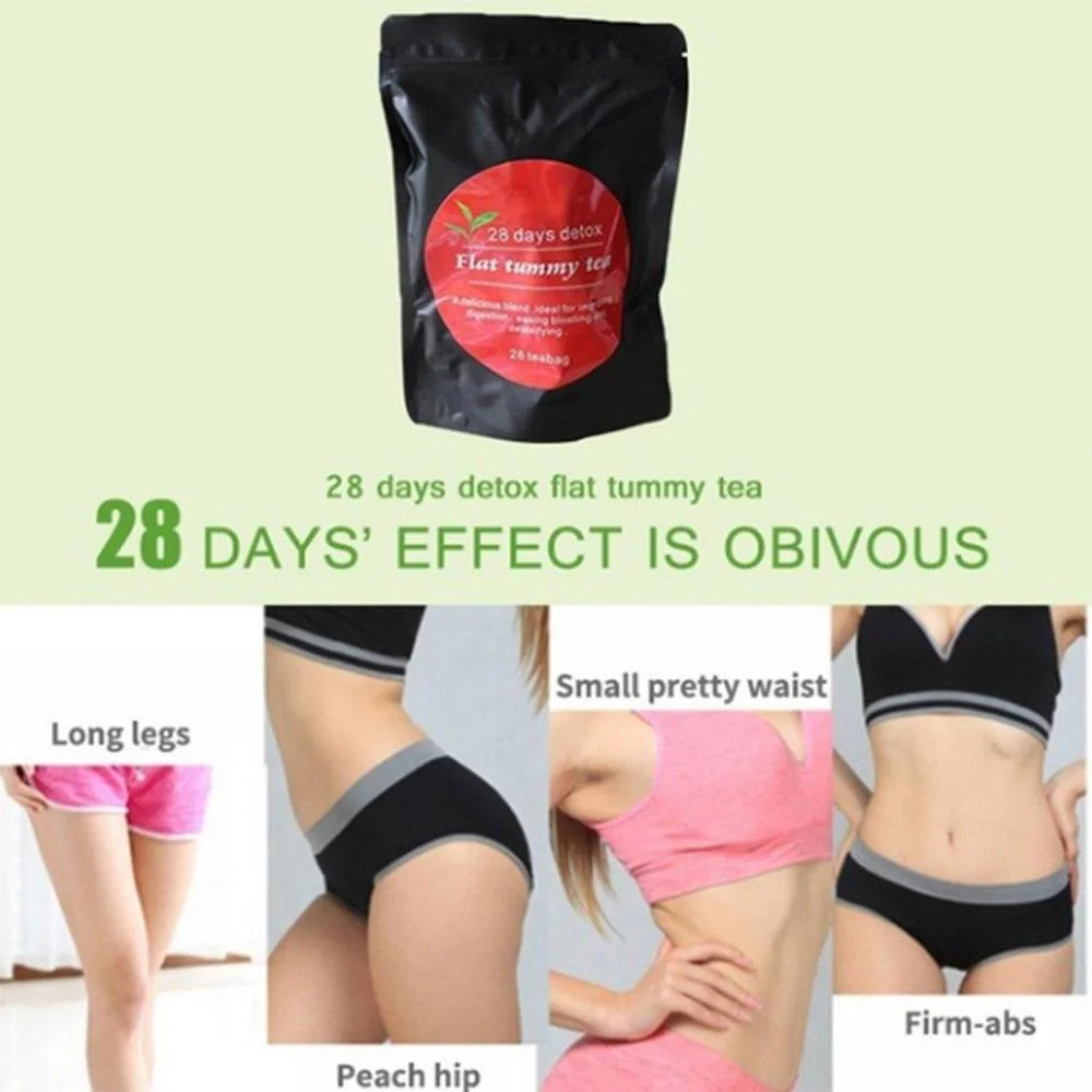 Thé amincissant de qualité supérieure à prix avantageux 28 jours Detox Flat Tummy Tea