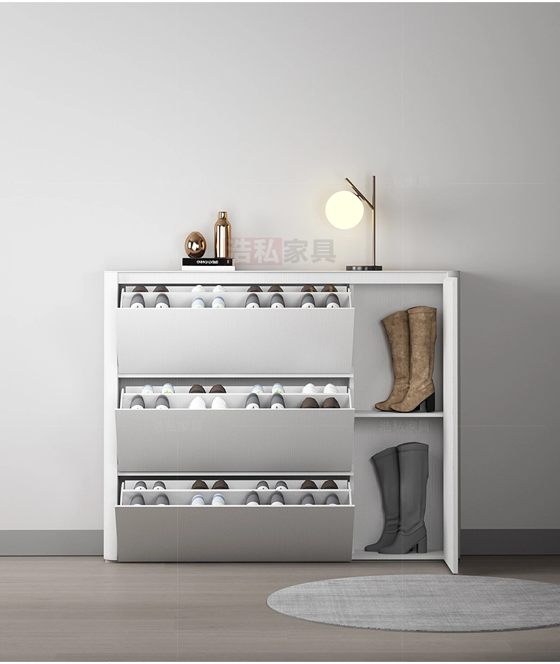 Chinese Factory New Simple Modern Multi-Layer Storage Customized Furniture Wood Shoe Cabinet Home Furniture Shoe Rack