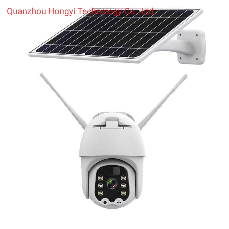 Kit de cámara de seguridad Domótica Telecamera al aire libre con Pannello Domo PTZ Solare1080p CCTV cámara PTZ IP inalámbrica de Energía Solar