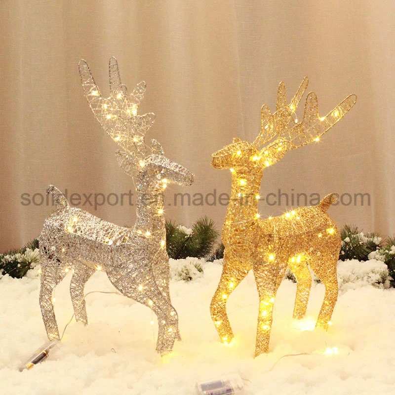 Iron Deer Display Christmas Decoration for Shop Window Shop Mall