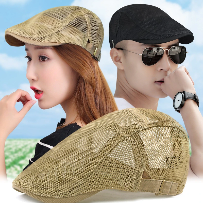 Transparent Breathable Men Solid Colour British Simple Style Cotton Fashionable Retro Beret Newsboy Hat