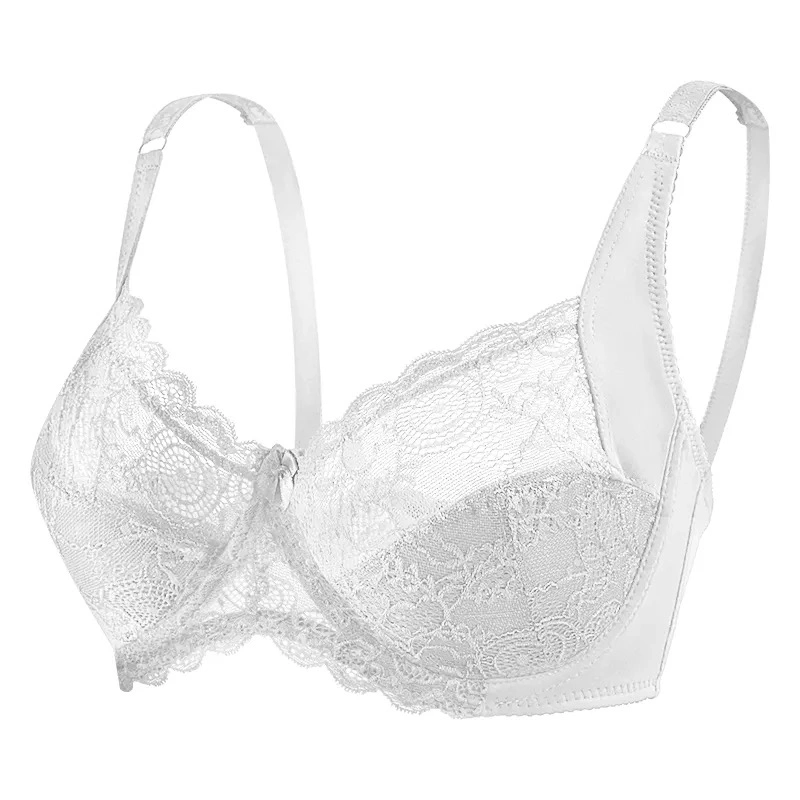 Big Size Ladies Lace Bra Steel Ring Comfortable Gather Thin Cup Full Cup 38 Bra Size Plus Size Women Lace Bra