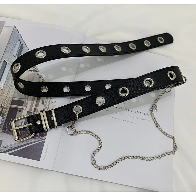 Woman Coat Suit Sweater Belt Decoration PU Leather Material Hip Hop Punk with Metal Buckle New Design Fashion Wholesale/Supplier Belt Bl-3014