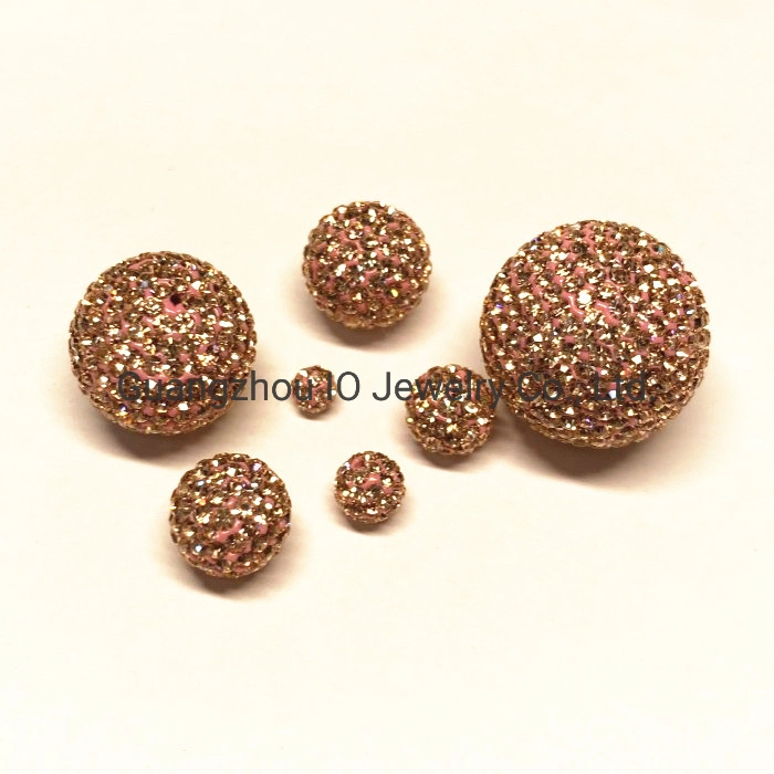 Différentes tailles personnalisées de différentes couleurs de boule de cristal Charms pour la fabrication de bijoux de mode
