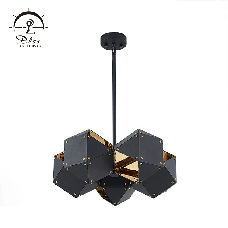 Black&Gold Cubic Modern Chandelier for Decoration Pendant Light