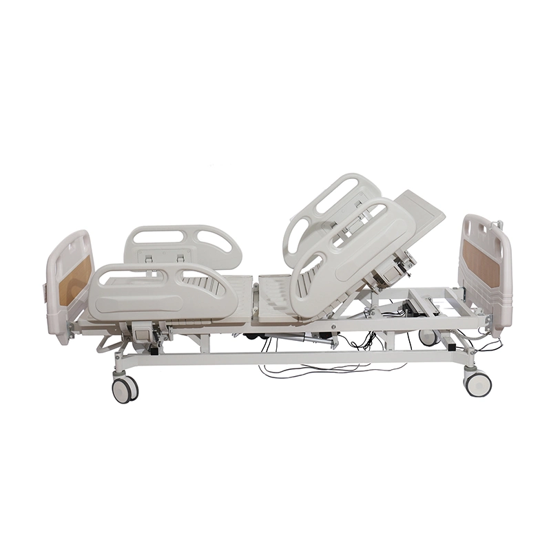 Plastic Topmedi Export Standard Carton Caster Hospital Bed with Centrol Control Lock