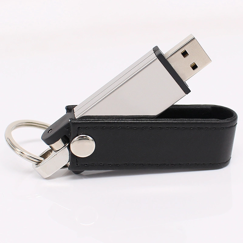 Leather USB Flash Drive 8GB 16GB 32GB Promotional Exhibition Gifts Logo Custom USB Flash Drive (UL-L004)