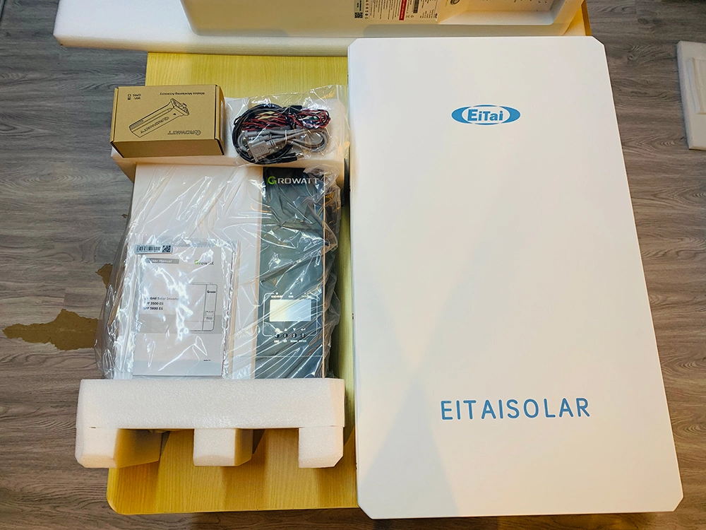 Eitai 10kwh Lithium Powerwall Stockage d'énergie solaire pour système hors réseau IP65 Profil d'eau Panneau solaire Batterie