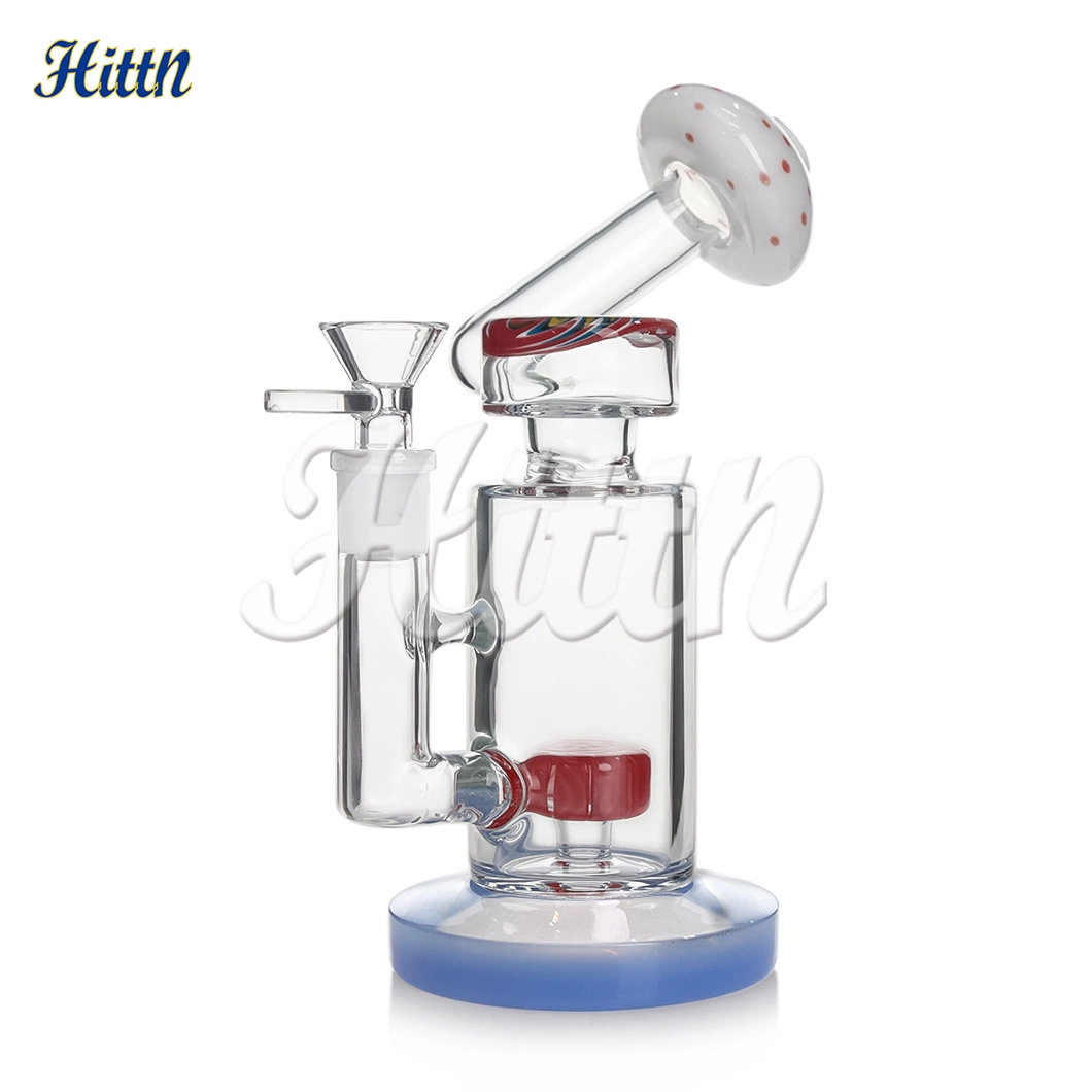 8 pulgadas Mayoreo Azul Purple importado American Color showerhead PERC Hookah DAB Oil Rig vidrio tubo de agua encendedor