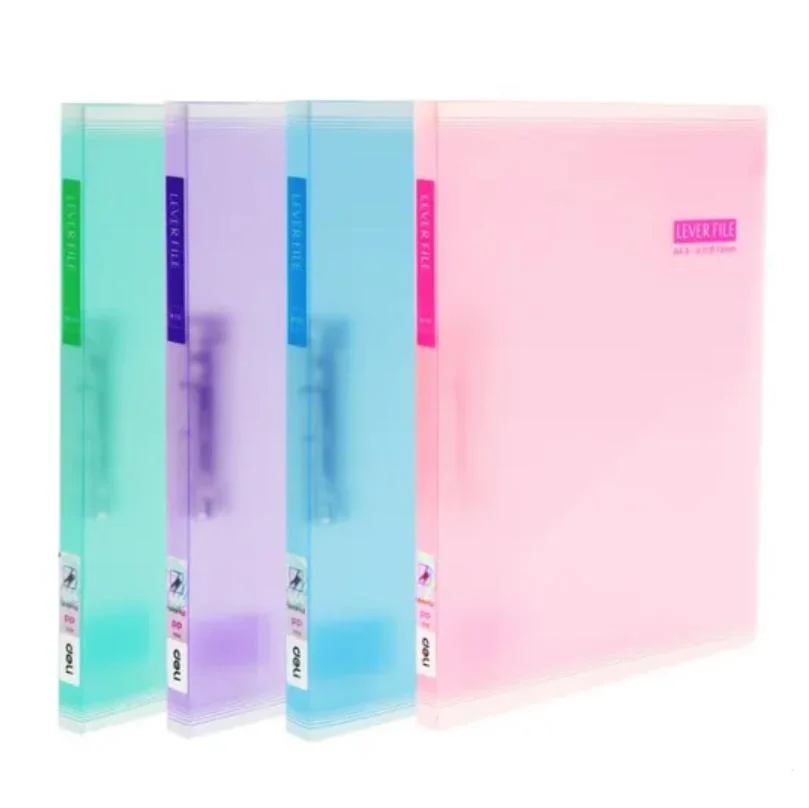 Office Supplies A4 A3 A6 Clear Color Transparent Landscape Plastic Stick Display Book File Folder, Paper Folder with a Pockets