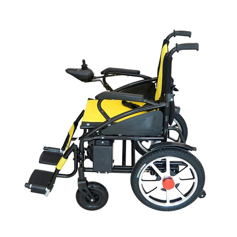 El precio barato y ligero de la fábrica de sillas de ruedas eléctrica plegable para personas con discapacidad