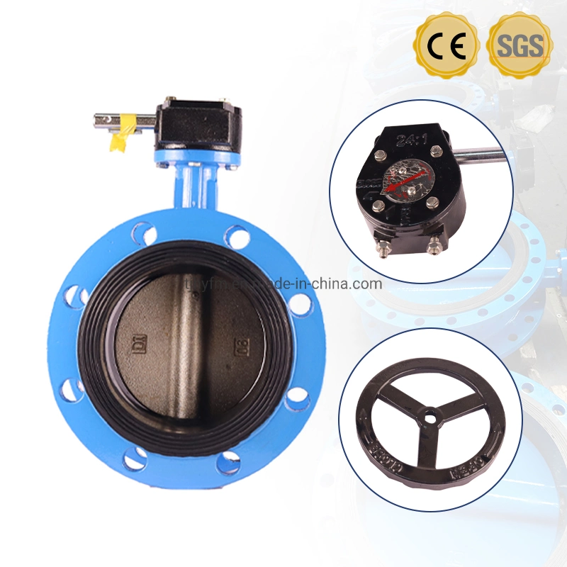 OEM ODM Customized BS 5155 Centerline Shaft Aluminum Valve Body Double Flange Butterfly Valve with Wafer Connection