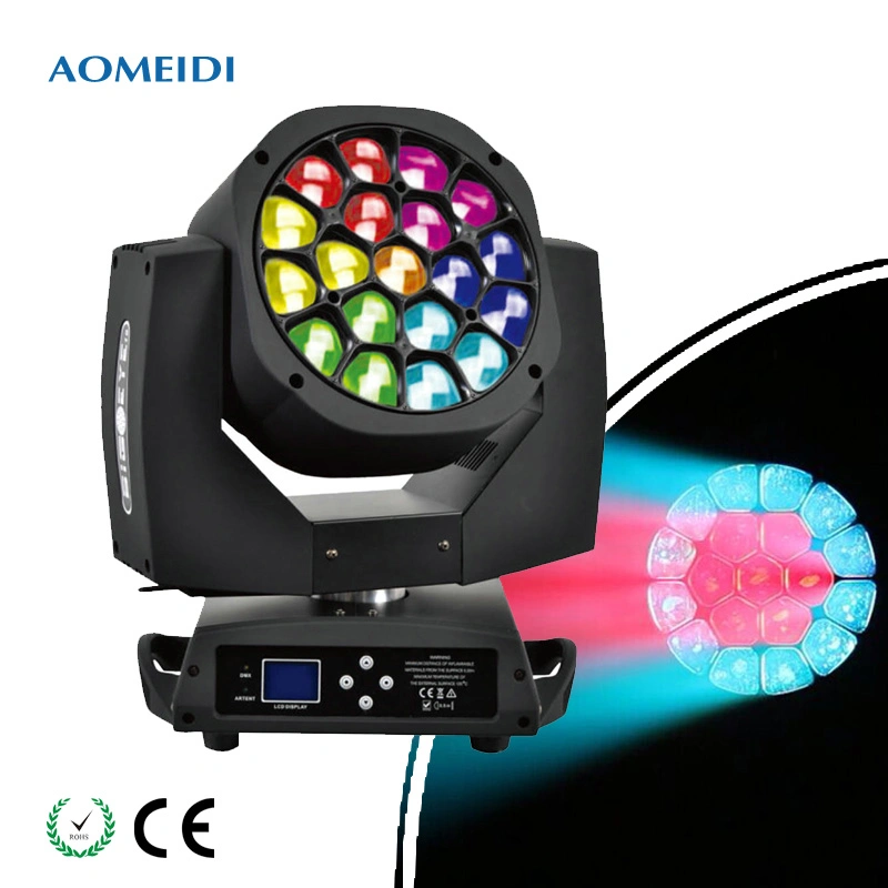 Professionelle fehlerfreie Beleuchtung-bewegliches Hauptlautes summen des Audios-19*15W RGBW 4in1 LED DJ