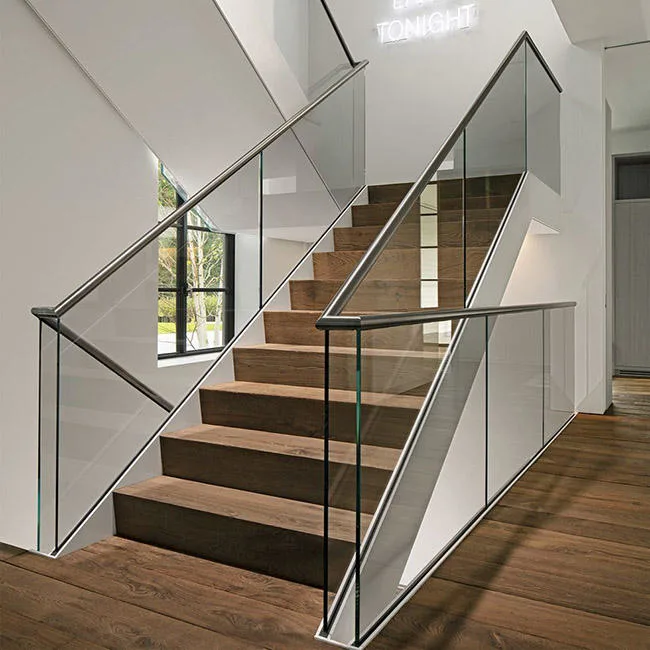 Outdoor Indoor Staircase Stainless Steel Cable Glass Balcony Stair Railing