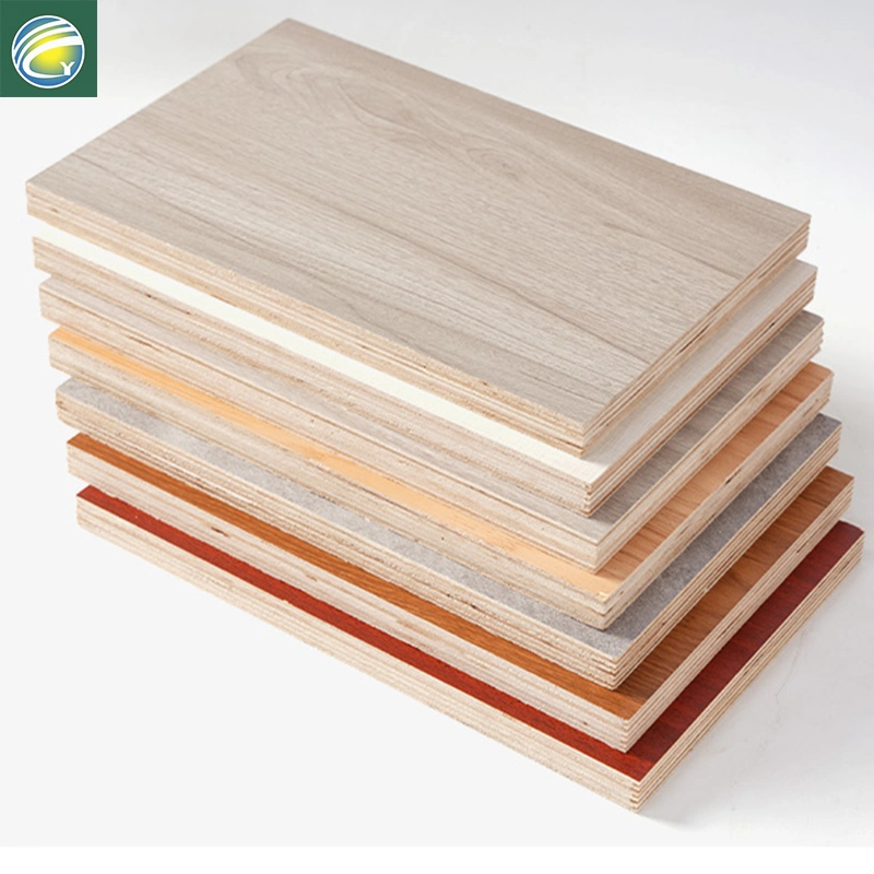 Fireproof Waterproof Decorative Material Wood Face Triamine Veneer Melamine Board