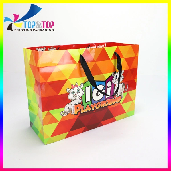 Factory Price Promotional Customized Printed Paper Gift Packing Shopping Bag for Shoes