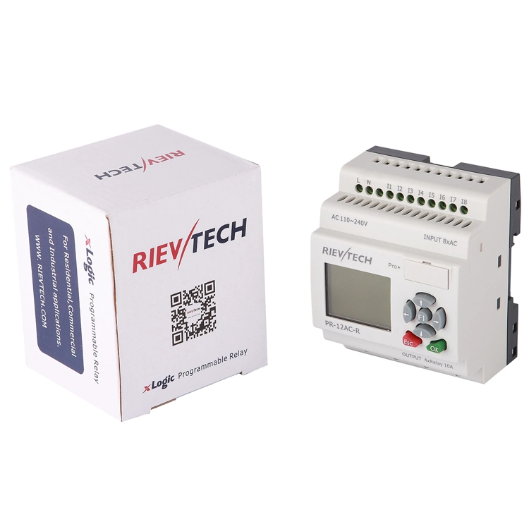 Precio de fábrica Controlador Lógico Programable PLC para Control Inteligente (Relé Programable PR-12AC-R-HMI)