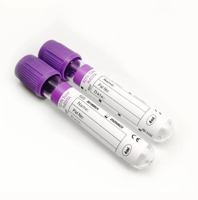 EDTA/Plain/Gel+Clot/Heparin/ESR Pet or Glass Vacuum Blood Collection Tube