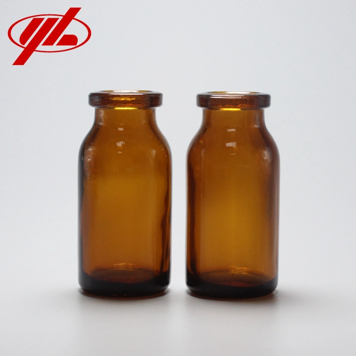 Amber 20ml 30ml 50ml 100 Injection Moulde Glass Bottle for Antibiotic