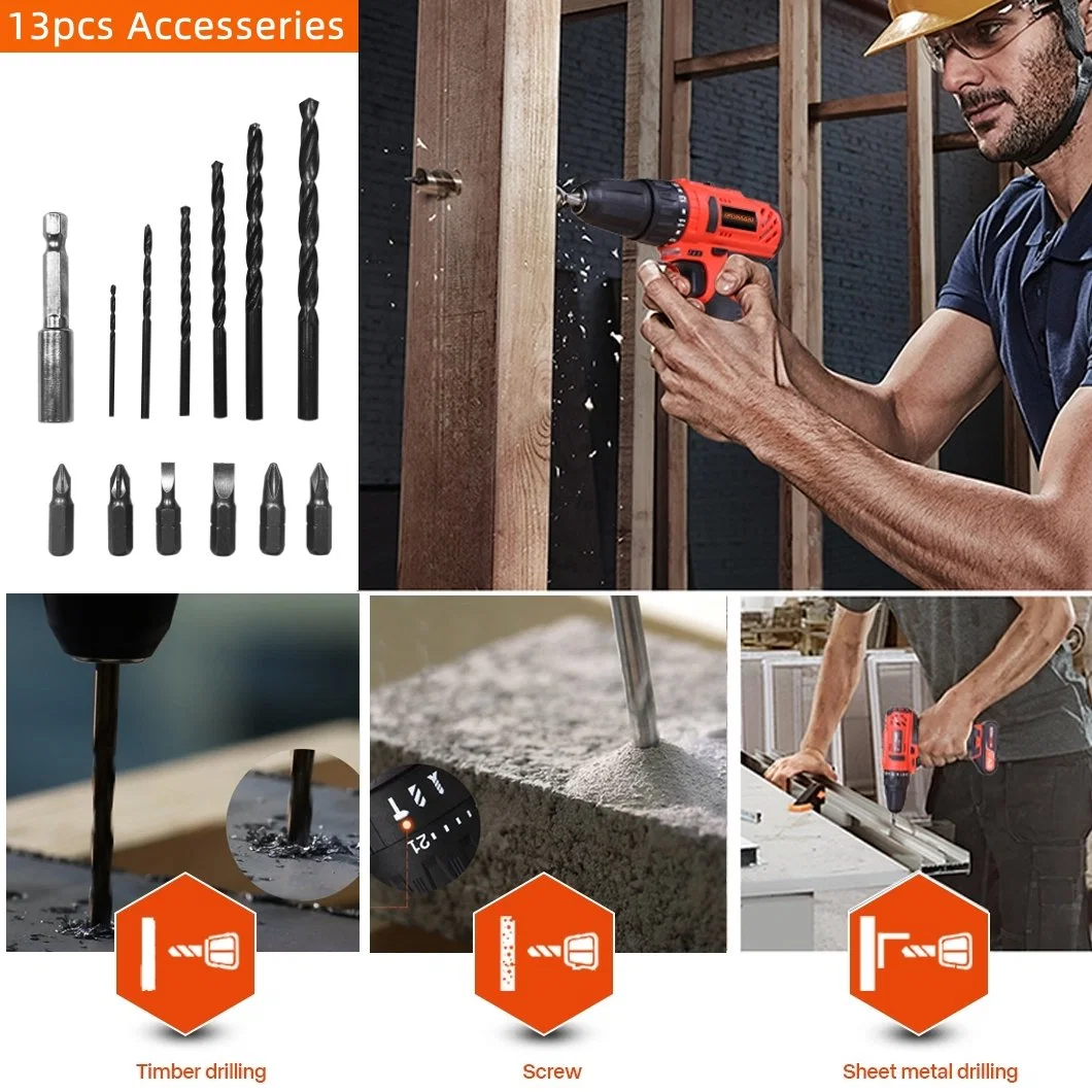 55n. M perceuse électrique à percussion sans fil Outils électriques perceuse à percussion